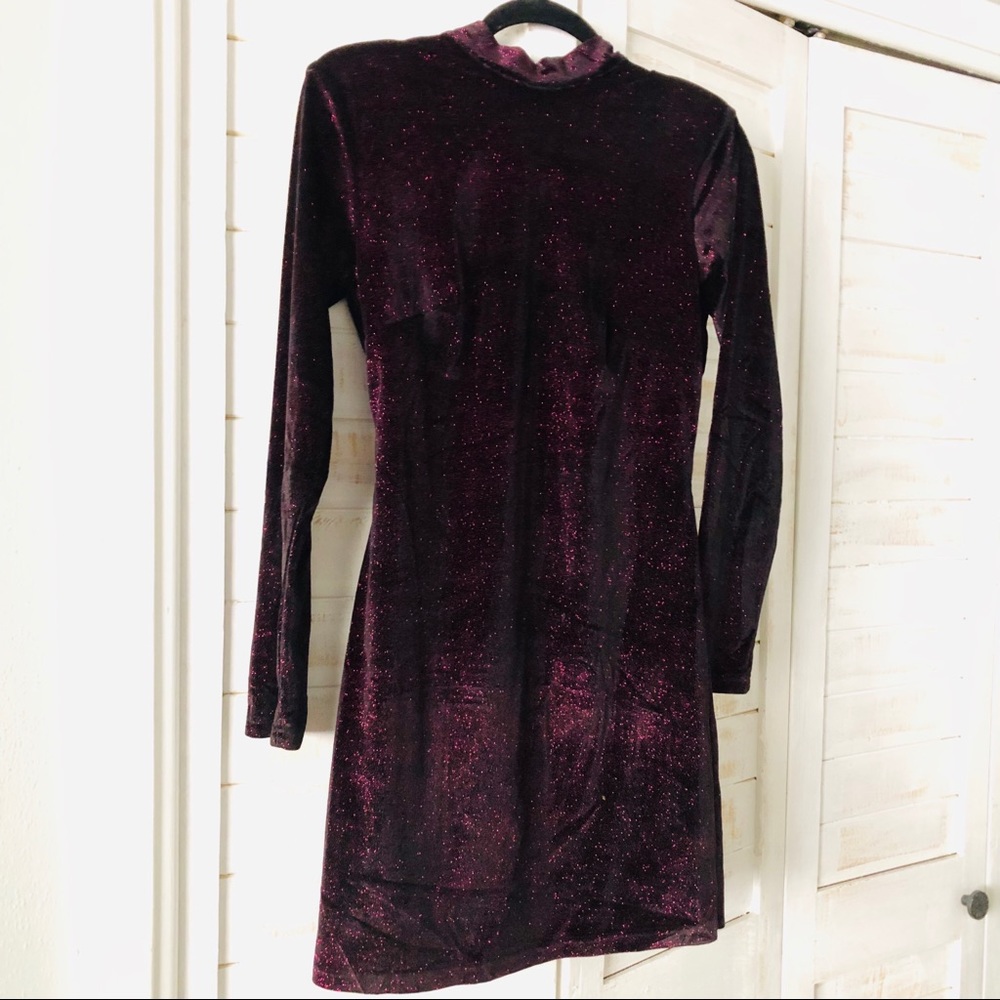 ⚡️Purple Glitter Velvet Dress⚡️